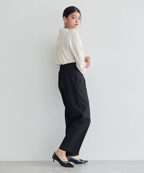YECCA VECCA(イェッカヴェッカ)の「スカーフリング付きボウタイブラウス(シャツ/ブラウス・レディース・ブルー系その他7/マルチ/ネイビー/アイボリー・FREE)」の5枚目の写真