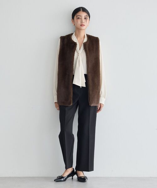 YECCA VECCA(イェッカヴェッカ)の「スカーフリング付きボウタイブラウス(シャツ/ブラウス・レディース・ブルー系その他7/マルチ/ネイビー/アイボリー・FREE)」の7枚目の写真