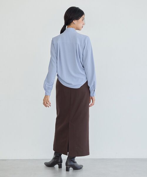 YECCA VECCA(イェッカヴェッカ)の「スカーフリング付きボウタイブラウス(シャツ/ブラウス・レディース・ブルー系その他7/マルチ/ネイビー/アイボリー・FREE)」の17枚目の写真