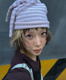 KIKOZY（キコジ）の「Tie Loop Beanie_Stripe（ニットキャップ/ビーニー）」
