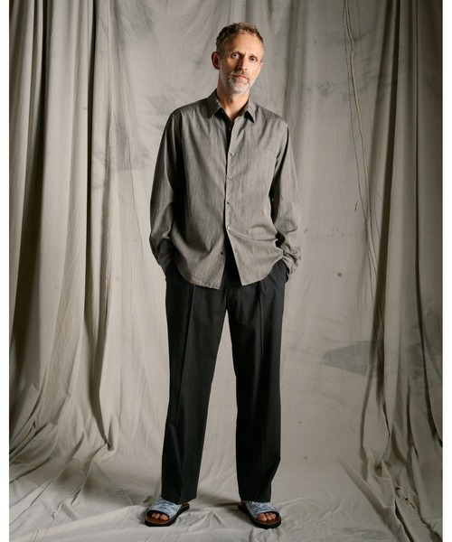 wjk(ダヴルジェイケイ)の「viscose linen semi-wide slacks(スラックス・メンズ・ブラウン/スミクロ・X-LARGE/LARGE/MEDIUM/SMALL)」の4枚目の写真