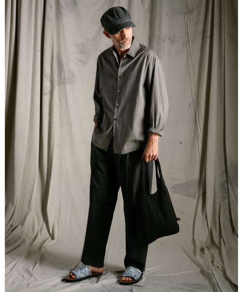 wjk(ダヴルジェイケイ)の「viscose linen semi-wide slacks(スラックス・メンズ・ブラウン/スミクロ・X-LARGE/LARGE/MEDIUM/SMALL)」の6枚目の写真