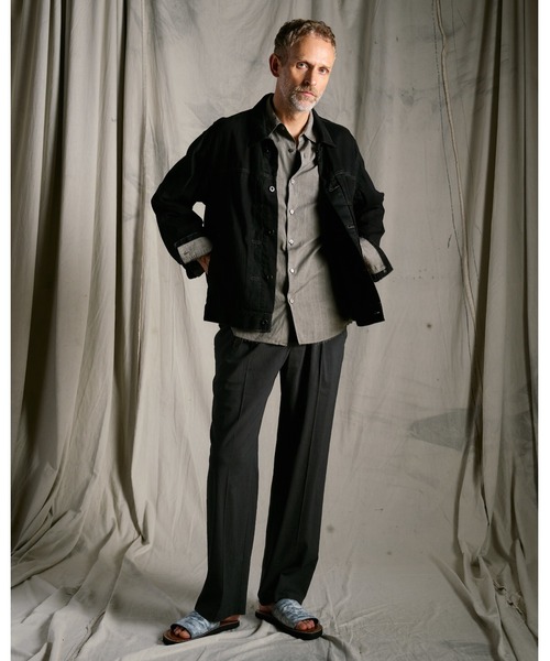 wjk(ダヴルジェイケイ)の「viscose linen semi-wide slacks(スラックス・メンズ・ブラウン/スミクロ・X-LARGE/LARGE/MEDIUM/SMALL)」の7枚目の写真