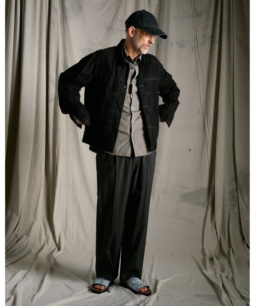 wjk(ダヴルジェイケイ)の「viscose linen semi-wide slacks(スラックス・メンズ・ブラウン/スミクロ・X-LARGE/LARGE/MEDIUM/SMALL)」の8枚目の写真