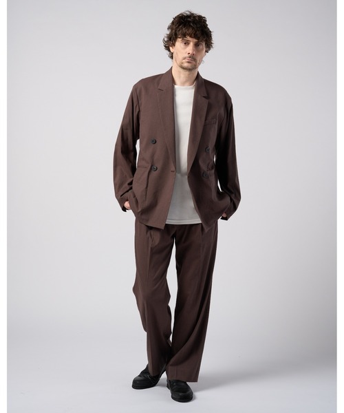 wjk(ダヴルジェイケイ)の「viscose linen semi-wide slacks(スラックス・メンズ・ブラウン/スミクロ・X-LARGE/LARGE/MEDIUM/SMALL)」の10枚目の写真