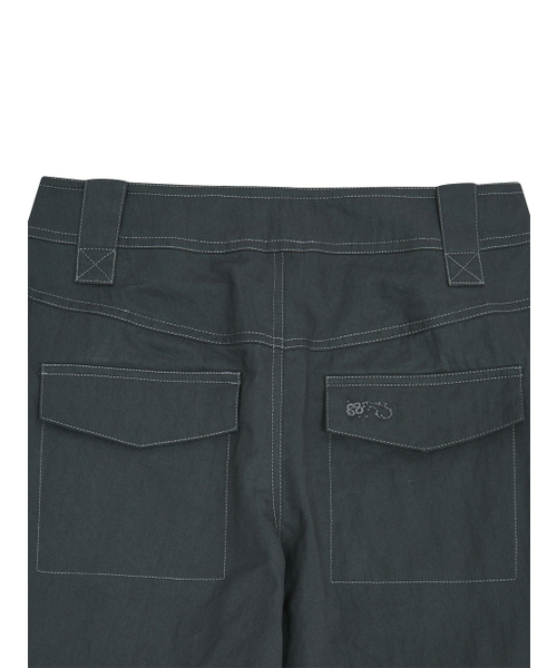TUOMIO（トゥオミオ）の「コントラストステッチポケットパンツ [チャコール]（その他パンツ・レディース・その他・1/2）」の6枚目の写真
