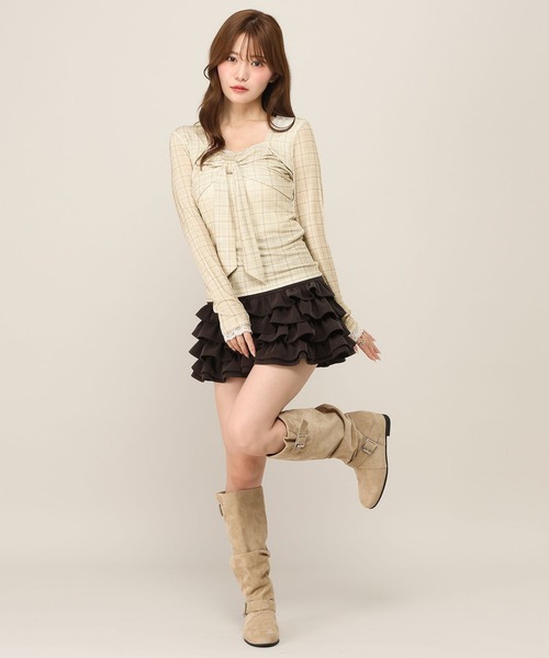 Heather(ヘザー)の「レーストリムリボンカットソー 1077825(Tシャツ/カットソー・レディース・ブラック/アイボリー/ベージュ系・FREE)」の19枚目の写真