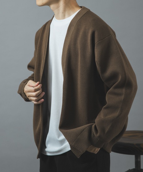 ITEMS URBANRESEARCH(アイテムズ アーバンリサーチ)の「高機能ニットカーディガンアンサンブル(カーディガン/ボレロ・メンズ・モカ/ネイビー/ダークグレー/ブラック・MEDIUM/LARGE)」の3枚目の写真