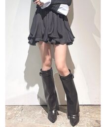 楊柳ラッフルデザインミニスカート