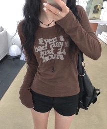 SHEENA（シーナ）の「【新色追加】メッセージロゴフィットロンT（Tシャツ/カットソー）」