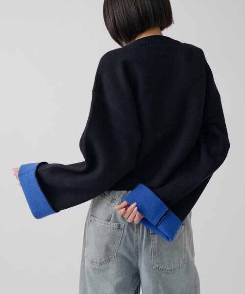goocy(グーシー)の「アルパカタッチダブルフェイスカーデ(カーディガン/ボレロ・レディース・ブラウン/アイボリー/ブラック・FREE)」の17枚目の写真