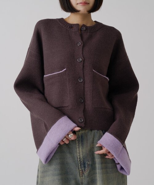 goocy(グーシー)の「アルパカタッチダブルフェイスカーデ(カーディガン/ボレロ・レディース・ブラウン/アイボリー/ブラック・FREE)」の18枚目の写真