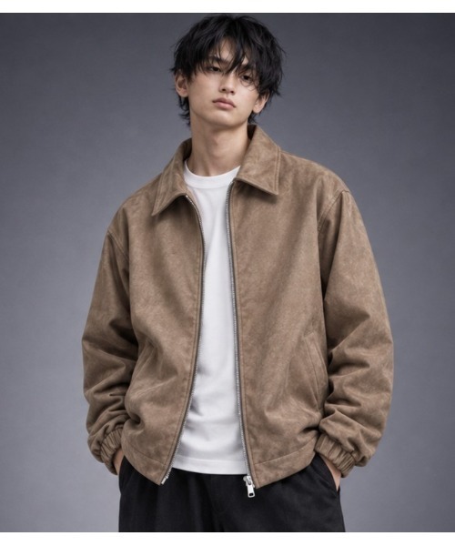 Sakka(サッカ)の「フェイクスエードZIPブルゾン66-H209(ブルゾン・メンズ・ブラック/ブラウン/ベージュ・LARGE/MEDIUM)」の3枚目の写真