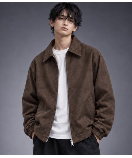 Sakka(サッカ)の「フェイクスエードZIPブルゾン66-H209(ブルゾン・メンズ・ブラック/ブラウン/ベージュ・LARGE/MEDIUM)」の1枚目の写真