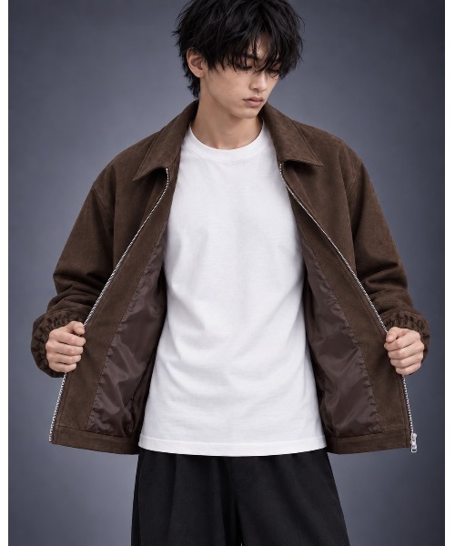 Sakka(サッカ)の「フェイクスエードZIPブルゾン66-H209(ブルゾン・メンズ・ブラック/ブラウン/ベージュ・LARGE/MEDIUM)」の13枚目の写真