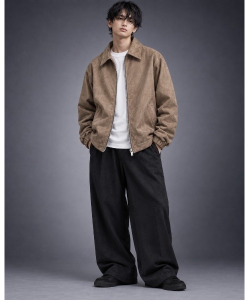 Sakka(サッカ)の「フェイクスエードZIPブルゾン66-H209(ブルゾン・メンズ・ブラック/ブラウン/ベージュ・LARGE/MEDIUM)」の10枚目の写真