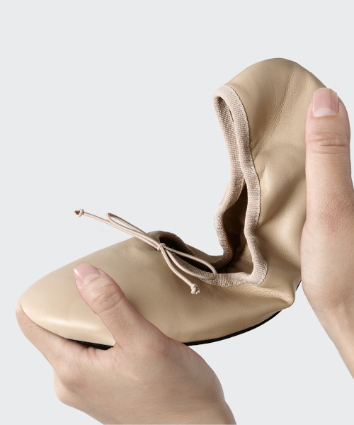 MUSINSA STANDARD WOMAN（ムシンサスタンダードウーマン）の「ウィメンズシャーリングバレリーナフラットシューズ[ベージュ]（バレエシューズ・レディース・その他・23cm/23.5cm/24cm/24.5cm/25cm）」の5枚目の写真