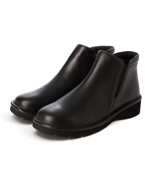 Atelier(アトリエ)の「【4E】厚底サイドゴアブーツ(ブーツ・レディース・キャメル/ブラック・22.5cm/23.5cm/23cm/24.5cm/24cm)」の2枚目の写真
