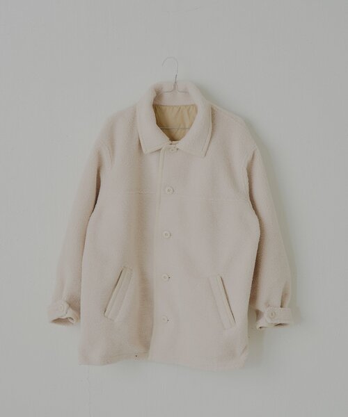 WHIMSIC(ウィムジック)の「【UNISEX】ボアフリースカーコート(その他アウター・レディース・ブラック/アイボリー・FREE)」の14枚目の写真