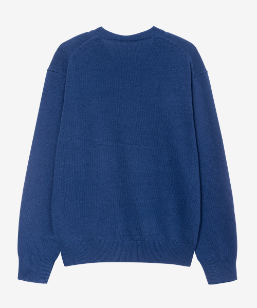 MINDBRIDGE（マインドブリッジ）の「[COUTURE] ウール混紡 Vネック セミオーバーサイズ ニット - 2color（ニット/セーター・メンズ・ライトグレー/ブルー・100/105/110/95）」の10枚目の写真