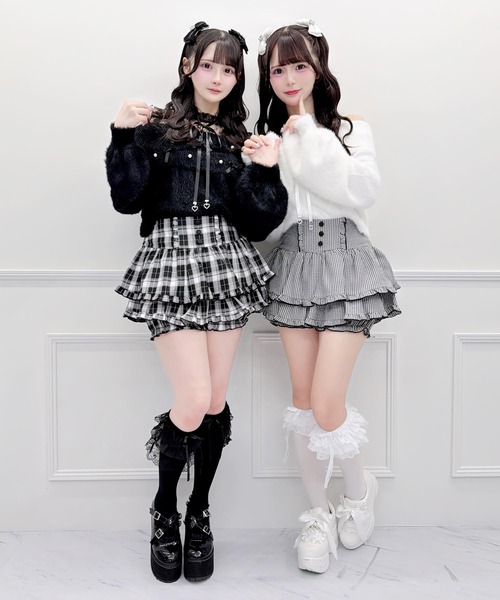 MA*RS（アメーバーマーズ）の「リボン＆パールケーブルオフショルニット（ニット/セーター・レディース・ブラック/ホワイト/ピンク・FREE）」の15枚目の写真