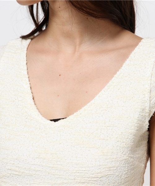 rienda（リエンダ）の「ツィードペプラムOP（ワンピース・レディース・ミント/ホワイト・SMALL/MEDIUM）」の10枚目の写真