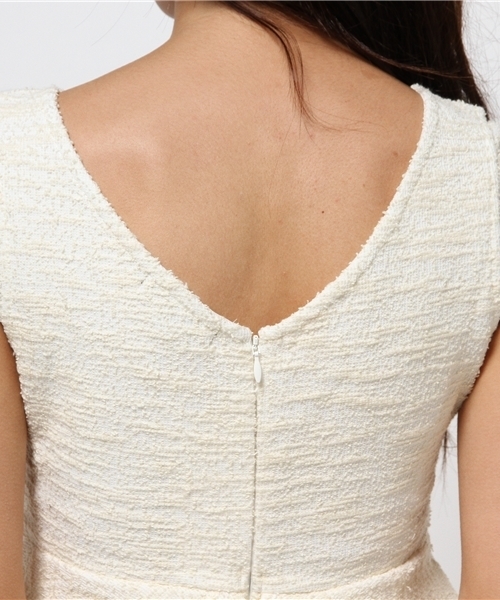 rienda（リエンダ）の「ツィードペプラムOP（ワンピース・レディース・ミント/ホワイト・SMALL/MEDIUM）」の11枚目の写真