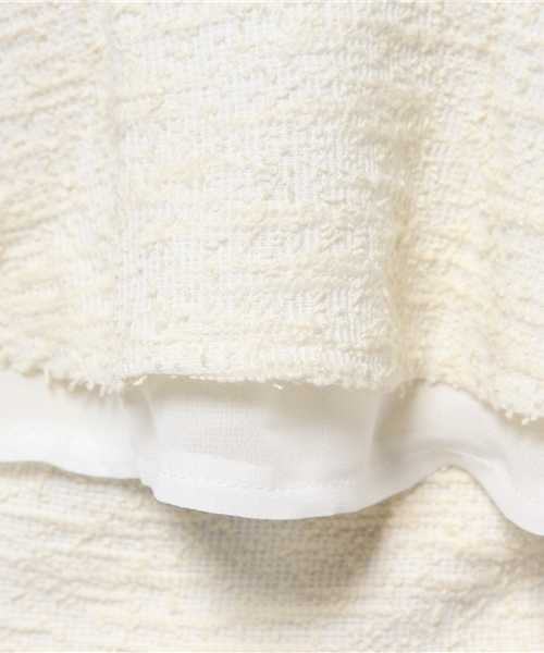 rienda（リエンダ）の「ツィードペプラムOP（ワンピース・レディース・ミント/ホワイト・SMALL/MEDIUM）」の5枚目の写真