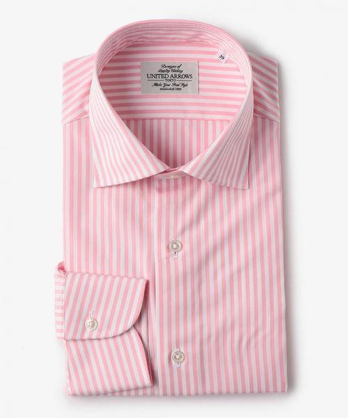UNITED ARROWS(ユナイテッドアローズ)の「UDET キャンディーストライプ セミワイド ◆(シャツ/ブラウス・メンズ・ケリー/コバルトブルー/ライトピンク・42cm/38cm/39cm/37cm/40cm/36cm/43cm/41cm)」の3枚目の写真