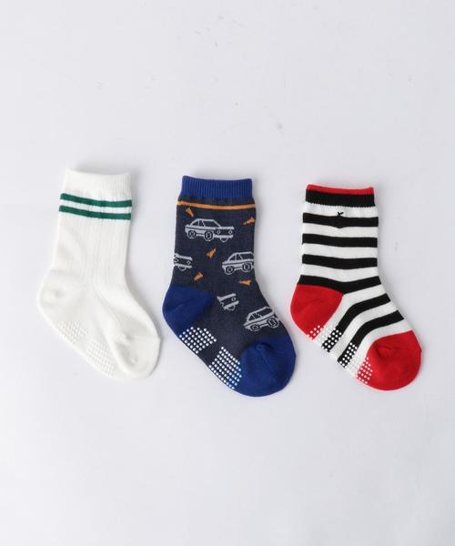 green label relaxing(グリーンレーベルリラクシング)の「【BABY】BOYS 3P ソックス SS(ソックス/靴下・キッズ・その他1・10-12C)」の1枚目の写真