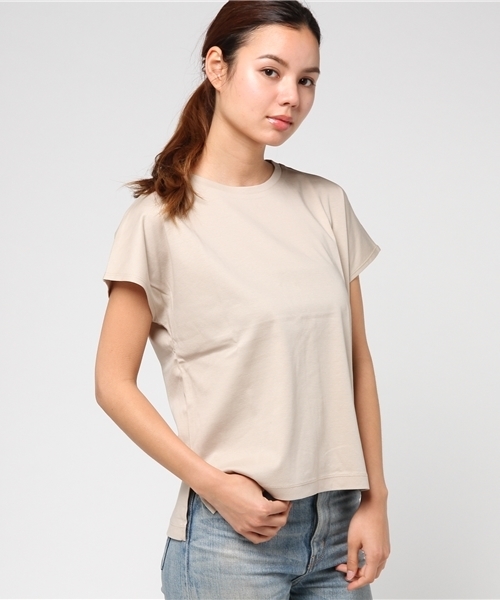 CAPRICIEUX LE'MAGE(カプリシューレマージュ)の「〈Su magazine掲載〉シルケットスムースフレンチTシャツ(Tシャツ/カットソー・レディース・ブラック/グレー/ホワイト・FREE)」の11枚目の写真