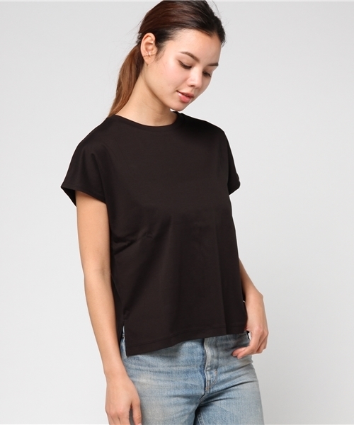 CAPRICIEUX LE'MAGE(カプリシューレマージュ)の「〈Su magazine掲載〉シルケットスムースフレンチTシャツ(Tシャツ/カットソー・レディース・ブラック/グレー/ホワイト・FREE)」の13枚目の写真