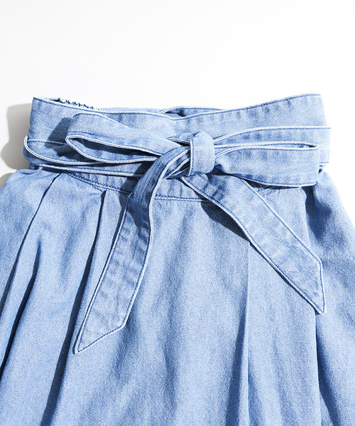 WEGO（ウィゴー）の「WEGO/サッシュベルト付きイレヘムスカート（スカート・レディース・レッド/オレンジ系その他/インディゴブルー/イエロー・LARGE/MEDIUM）」の7枚目の写真