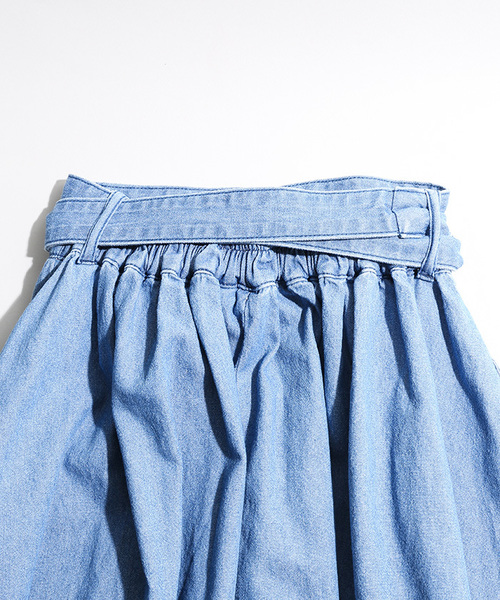 WEGO（ウィゴー）の「WEGO/サッシュベルト付きイレヘムスカート（スカート・レディース・レッド/オレンジ系その他/インディゴブルー/イエロー・LARGE/MEDIUM）」の8枚目の写真