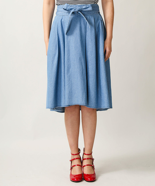 WEGO（ウィゴー）の「WEGO/サッシュベルト付きイレヘムスカート（スカート・レディース・レッド/オレンジ系その他/インディゴブルー/イエロー・LARGE/MEDIUM）」の19枚目の写真