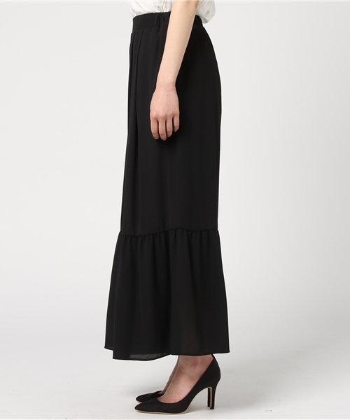 N.(N. Natural Beauty Basic)(エヌエヌナチュラルビューティーベーシック)の「ギャザーフレアワイドパンツ(その他パンツ・レディース・ブラック/ベージュ/オレンジ・MEDIUM)」の5枚目の写真