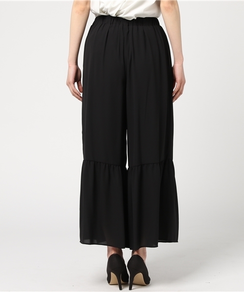 N.(N. Natural Beauty Basic)(エヌエヌナチュラルビューティーベーシック)の「ギャザーフレアワイドパンツ(その他パンツ・レディース・ブラック/ベージュ/オレンジ・MEDIUM)」の6枚目の写真