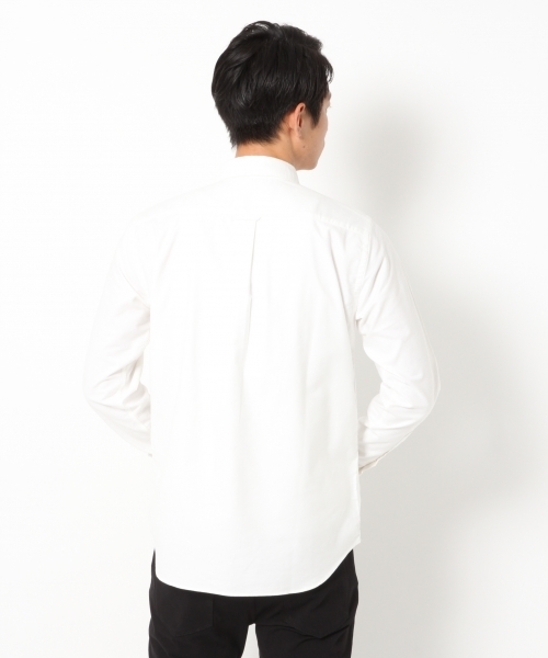 GLOBAL WORK（グローバルワーク）の「OXFORDシャツ長袖/759130 （シャツ/ブラウス・メンズ・ネイビー/ブルー/ホワイト/ワインレッド/グリーン・SMALL/LARGE/X-LARGE/MEDIUM）」の9枚目の写真