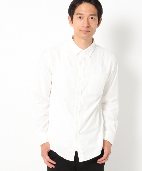 GLOBAL WORK（グローバルワーク）の「OXFORDシャツ長袖/759130 （シャツ/ブラウス・メンズ・ネイビー/ブルー/ホワイト/ワインレッド/グリーン・SMALL/LARGE/X-LARGE/MEDIUM）」の15枚目の写真