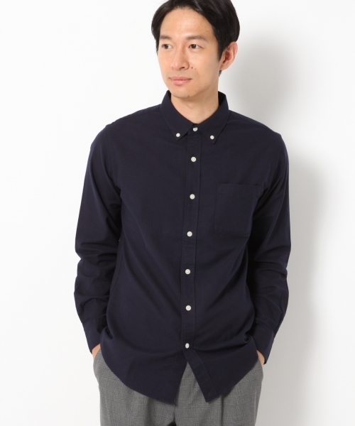 GLOBAL WORK（グローバルワーク）の「OXFORDシャツ長袖/759130 （シャツ/ブラウス・メンズ・ネイビー/ブルー/ホワイト/ワインレッド/グリーン・SMALL/LARGE/X-LARGE/MEDIUM）」の16枚目の写真