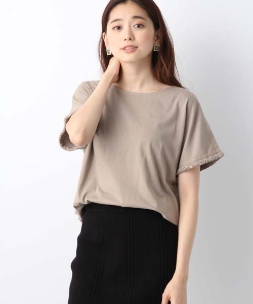 LEPSIM（レプシィム）の「ソデツイストチェーンプルオーバーSS　761974（Tシャツ/カットソー・レディース・オフホワイト/グレー/ブラック・FREE）」の3枚目の写真