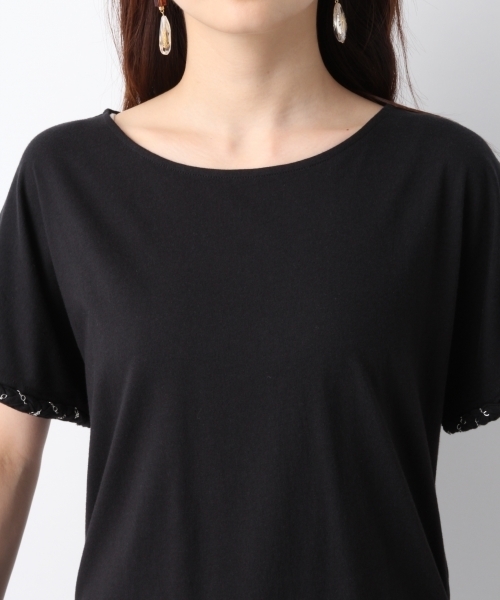 LEPSIM（レプシィム）の「ソデツイストチェーンプルオーバーSS　761974（Tシャツ/カットソー・レディース・オフホワイト/グレー/ブラック・FREE）」の11枚目の写真