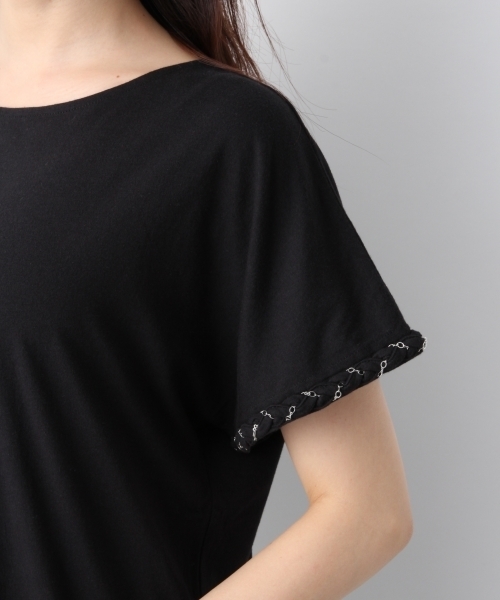 LEPSIM（レプシィム）の「ソデツイストチェーンプルオーバーSS　761974（Tシャツ/カットソー・レディース・オフホワイト/グレー/ブラック・FREE）」の12枚目の写真