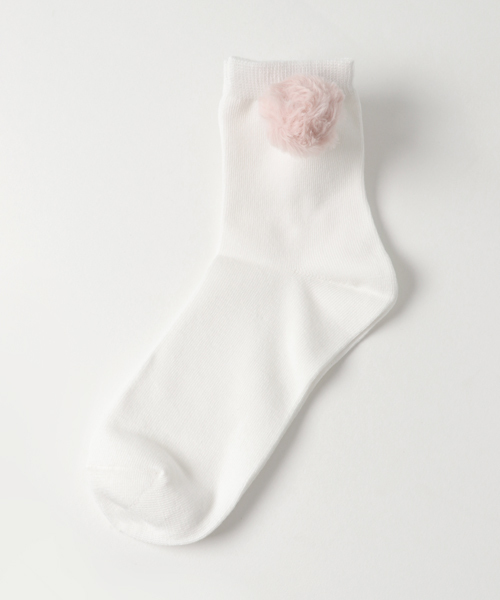 WEGO（ウィゴー）の「WEGO/ポンポンソックス（ソックス/靴下・レディース・ホワイト/ライトパープル/ライトピンク/ブラック・FREE）」の4枚目の写真