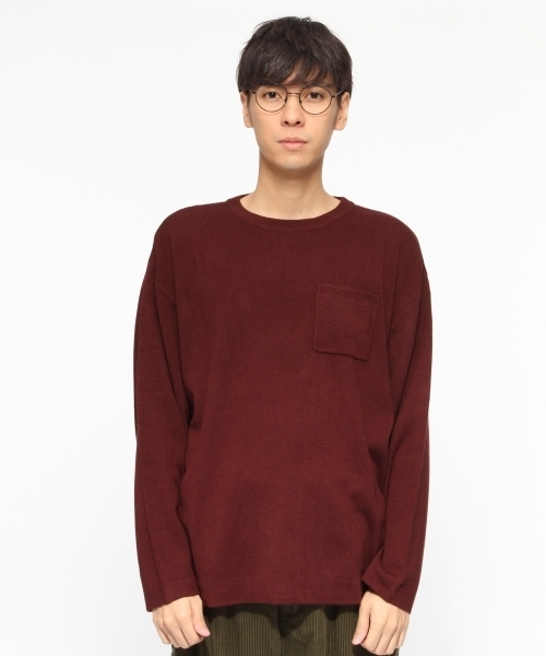 LAKOLE（ラコレ）の「【マシーンウォッシャブル】アクリル総針BIGニット / LAKOLE（ニット/セーター・メンズ・ブラック/グリーン/ボルドー/チャコール・MEDIUM/LARGE）」の11枚目の写真