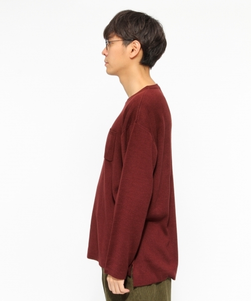 LAKOLE（ラコレ）の「【マシーンウォッシャブル】アクリル総針BIGニット / LAKOLE（ニット/セーター・メンズ・ブラック/グリーン/ボルドー/チャコール・MEDIUM/LARGE）」の15枚目の写真