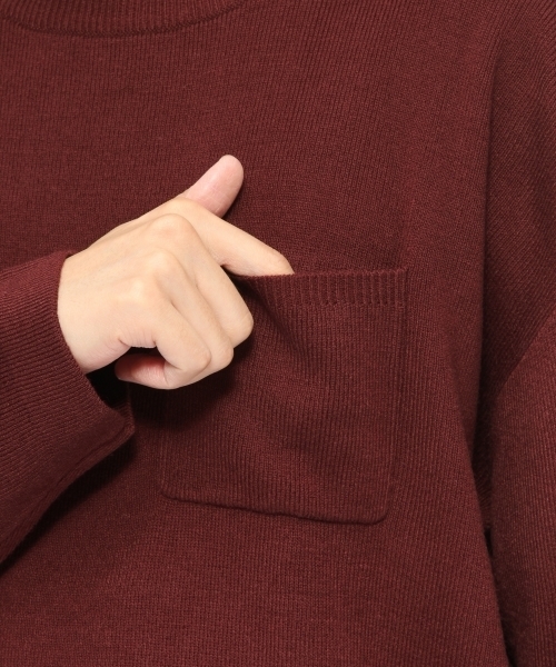 LAKOLE（ラコレ）の「【マシーンウォッシャブル】アクリル総針BIGニット / LAKOLE（ニット/セーター・メンズ・ブラック/グリーン/ボルドー/チャコール・MEDIUM/LARGE）」の14枚目の写真