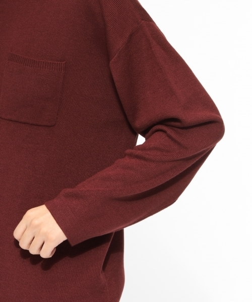 LAKOLE（ラコレ）の「【マシーンウォッシャブル】アクリル総針BIGニット / LAKOLE（ニット/セーター・メンズ・ブラック/グリーン/ボルドー/チャコール・MEDIUM/LARGE）」の10枚目の写真