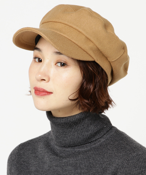 earth music&ecology(アースミュージックアンドエコロジー)の「・ポリウールマリンキャップ(キャップ・レディース・ベージュ/ネイビー・FREE)」の1枚目の写真