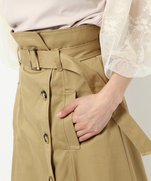 laboratory work（ラボラトリーワーク）の「イレヘムトレンチスカート（スカート・レディース・ベージュ/ネイビー・MEDIUM）」の13枚目の写真